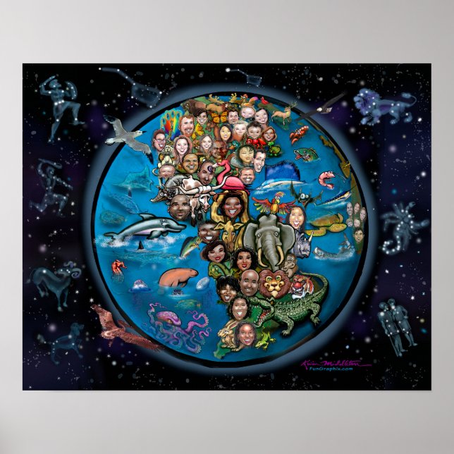 Affiche Terre et constellations (Devant)