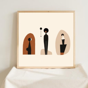 Affiche Terre & Forme – Art botanique minimaliste