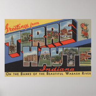 Affiche Terre Haute, Indiana - grandes scènes de lettre