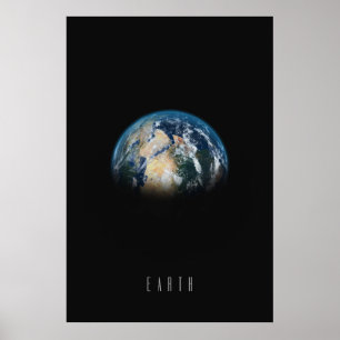 Affiche Terre - Le Marbre Bleu et notre planète habitée