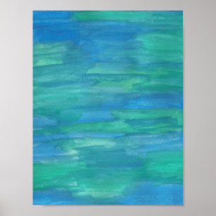 Affiche Terre Mère Aquarelle Abstraite