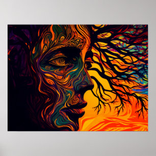 Affiche Terre mère en arbre