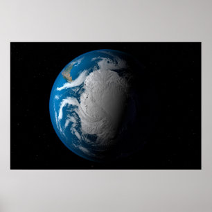 Affiche Terre Pleine Montrant Des Nuages Simulés Sur L'Ant