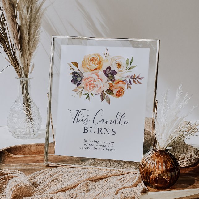 Affiche Terre Rustique Ce Bougeoir Brûle Signe Mémorial (Créateur téléchargé)