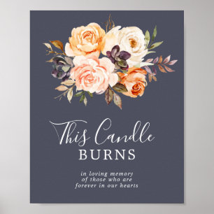 Affiche Terre Rustique Signe Mémorial de Bougie Violette