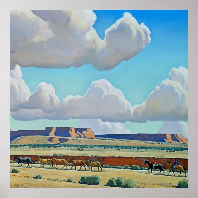 Affiche « Terre sauvage des Navajos » par Maynard Dixon (Devant)