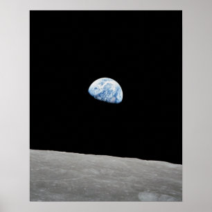 Affiche Terre se levant au-dessus de la Lune, vue d'Apollo
