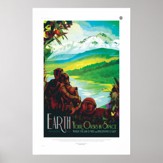 Affiche Terre Votre Oasis Dans L'Espace