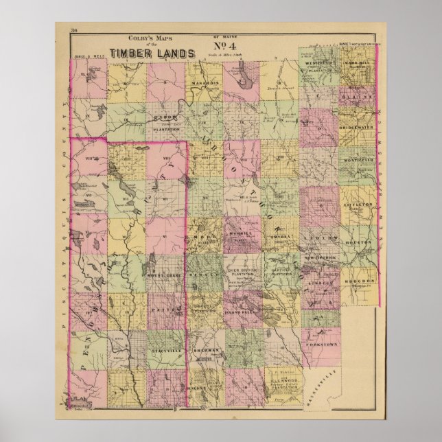 Affiche Terres en bois 4 Carte (Devant)
