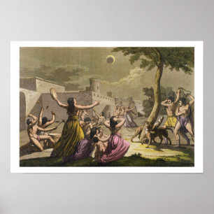 Affiche Terreur des Péruviens pendant une éclipse de m