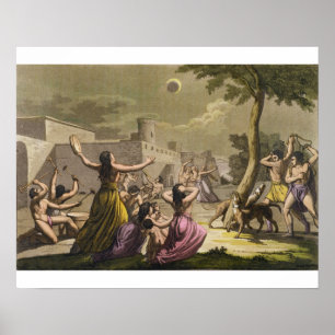 Affiche Terreur du Péruvien pendant une éclipse du m