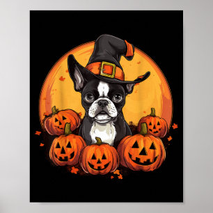 Affiche Terrier de Boston Bostie Chien Race Animal Hallowe