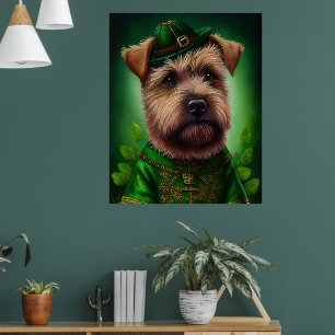 Affiche Terrier de la baie de Chesapeake en tenue de la Sa