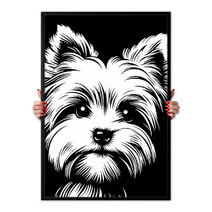 Affiche Térrier du Yorkshire "Yorkie" esthétique chic Art