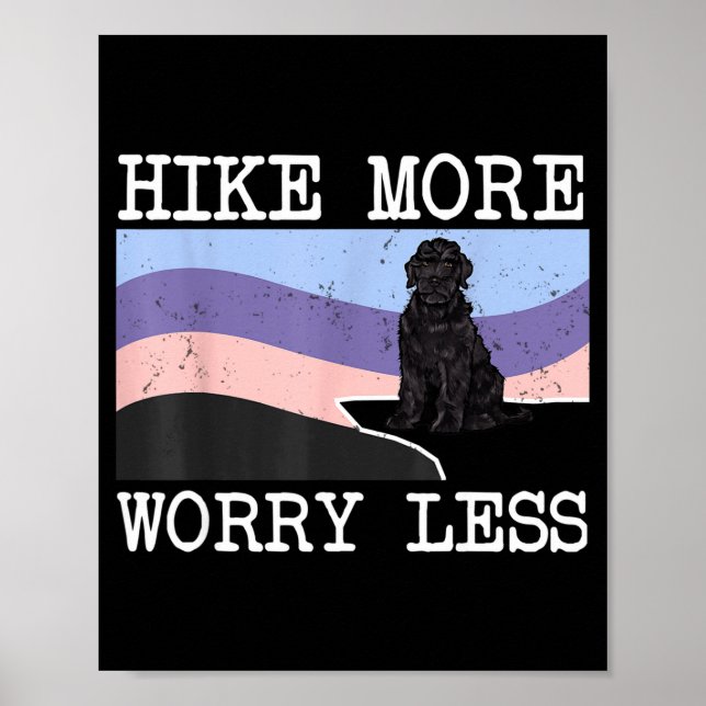 Affiche Terrier russe noir hike plus s'inquiéter moins gra (Devant)
