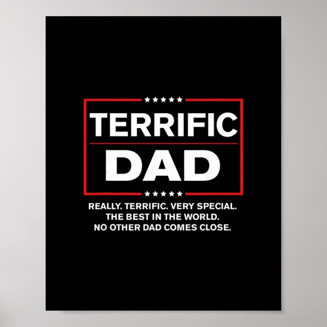 Affiche Terrific Dad - Funny Donald Trump Fathers Day  (Devant)