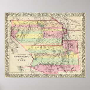 Affiche Territoires du Nouveau-Mexique et de l'Utah
