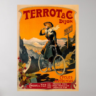Affiche Terrot & Cie Dijon Vélo Vintage