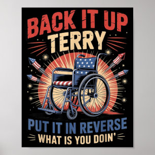 Affiche Terry Recule Mets En Marche Arrière Drôle 4 Juille
