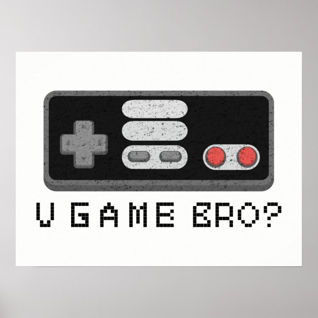 Affiche T'ES FOU DE JEU VIDÉO, FRÈRE ? Manette de jeu vidé (Devant)