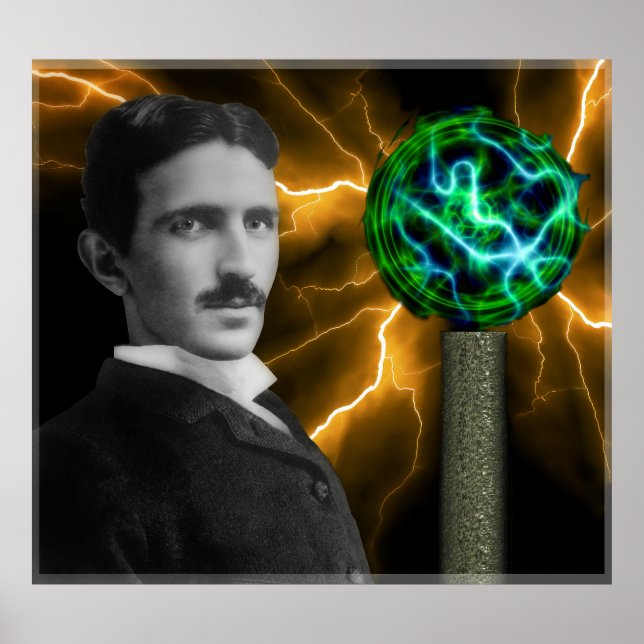 Affiche TESLA COIL et NIKOLA TESLA (Devant)