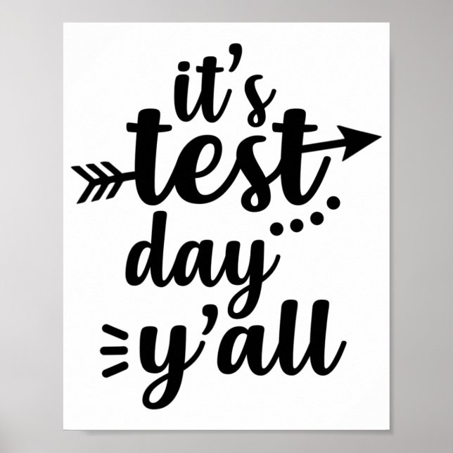 Affiche Test Day C'est Test Day Yall Exam Teacher (Devant)