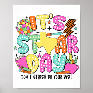 Affiche Test Day Dont Stress Faites votre meilleur profess