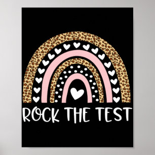 Affiche Test Day Rock L'enseignant de test Rainbow Leopard
