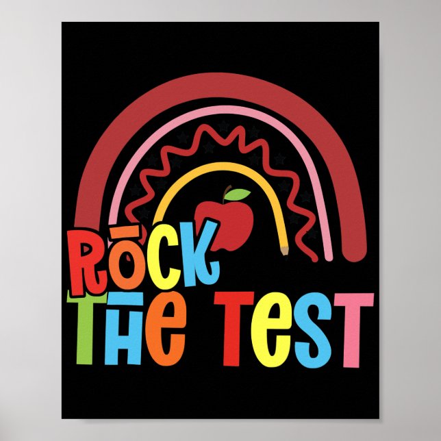 Affiche Test Day Rock L'Enseignant Test Rainbow Test (Devant)