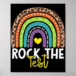 Affiche Test Day Rock The Test Rainbow Teacher Test Day