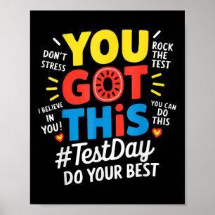 Affiche Test Day Rock The Test Teacher Test Day You got