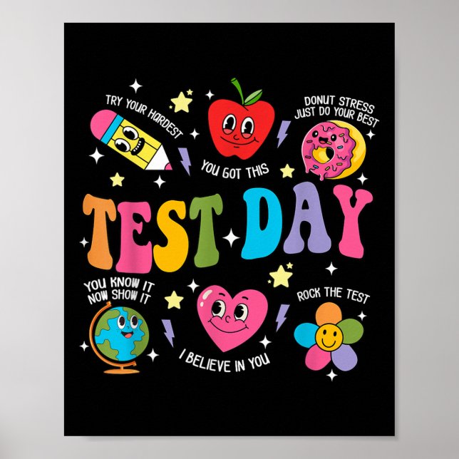 Affiche Test Day Rock The Test Testing Day Motivational Te (Devant)