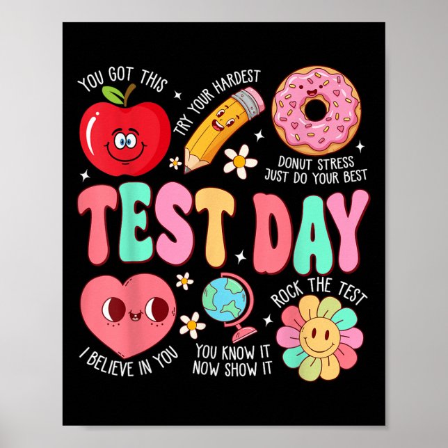 Affiche Test Day Rock The Test Testing Day Motivational Te (Devant)
