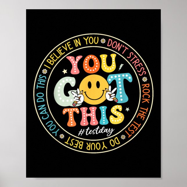 Affiche Test Day Vous Avez Ce Rock The Test Teacher Testin (Devant)