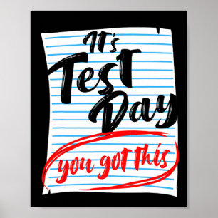 Affiche Test Day Vous Avez Obtenu Ce Test D'Enseignant