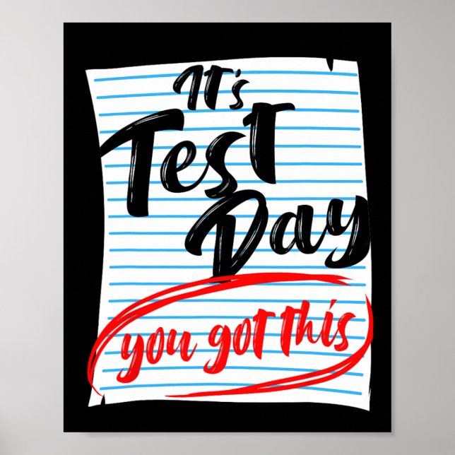 Affiche Test Day Vous Avez Obtenu Ce Test D'Enseignant (Devant)