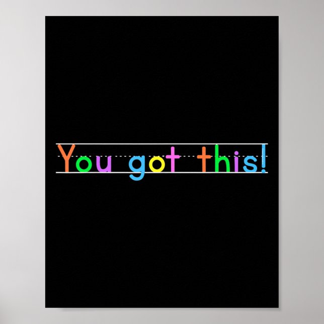 Affiche Test Day You Got This! Motivational Teacher Studen (Devant)