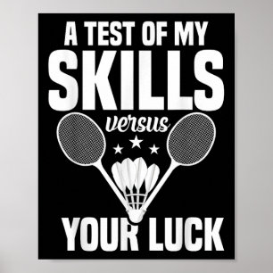 Affiche Test de compétences de l'amateur de badminton Joue