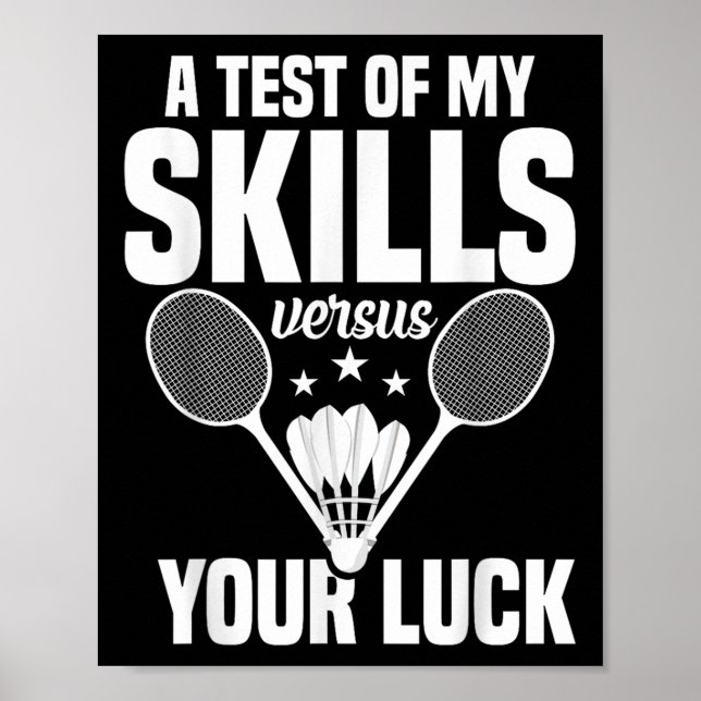 Affiche Test de compétences de l'amateur de badminton Joue (Devant)