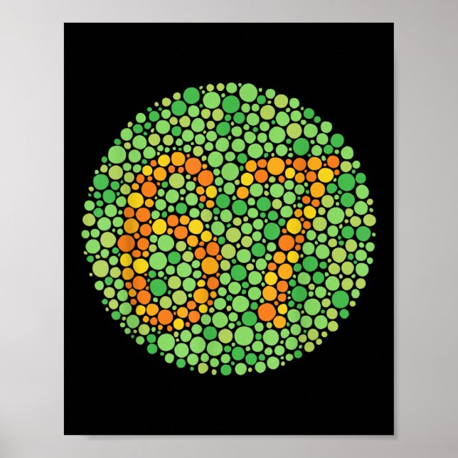 Affiche Test de Daltonisme 67 Six Sept Professeur Nu Tache (Devant)