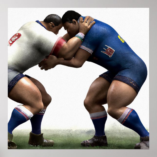 Affiche Test De Force - Rugby Art Print (Devant)