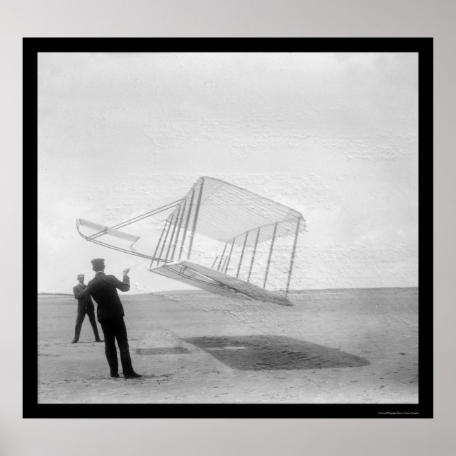Affiche Test de Glider Wilbur et Orville 1901 (Devant)