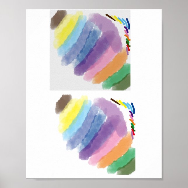 Affiche Test de la palette Zazzle (Devant)