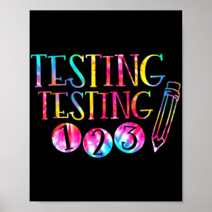 Affiche Test de la teinture Jour de l'examen enseignant Te