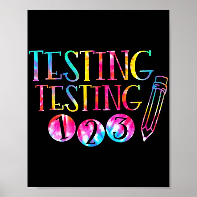 Affiche Test de la teinture Jour de l'examen enseignant Te (Devant)