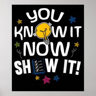 Affiche Test de motivation Test de jour pour les enseignan