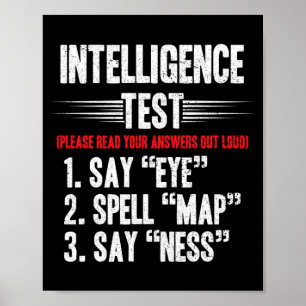 Affiche Test d'intelligence des hommes, disons Eye M A P N