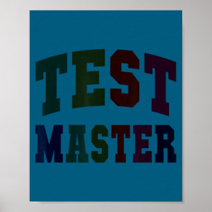 Affiche Test drôle maître de test jour d'examen mode profe