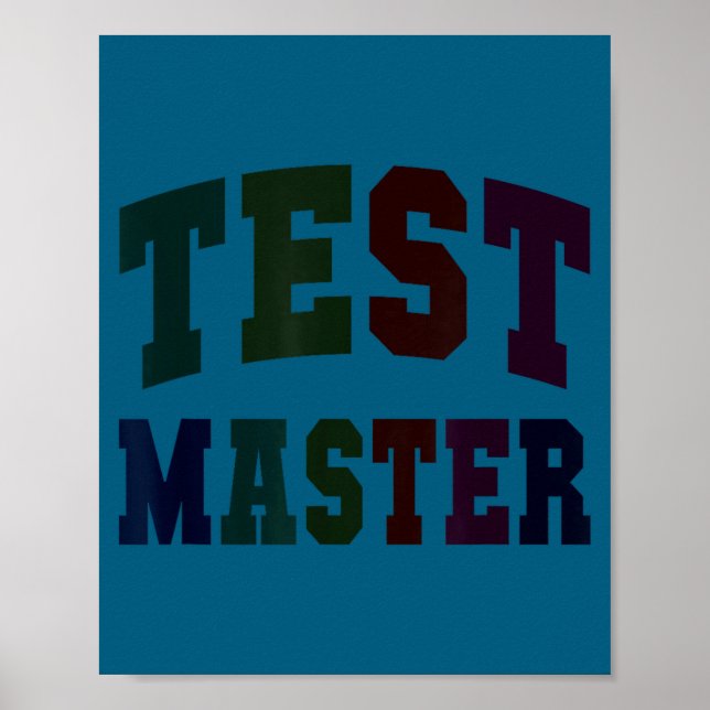 Affiche Test drôle maître de test jour d'examen mode profe (Devant)