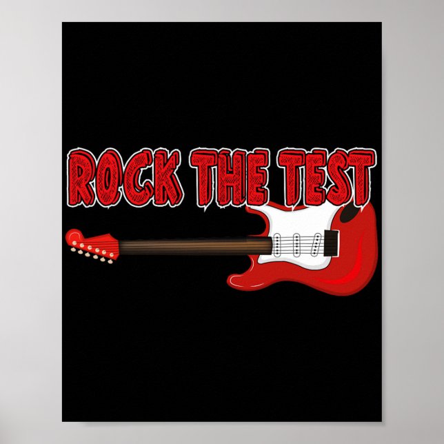 Affiche Test Guitare Enseignant Jour Test Jour Enseignemen (Devant)